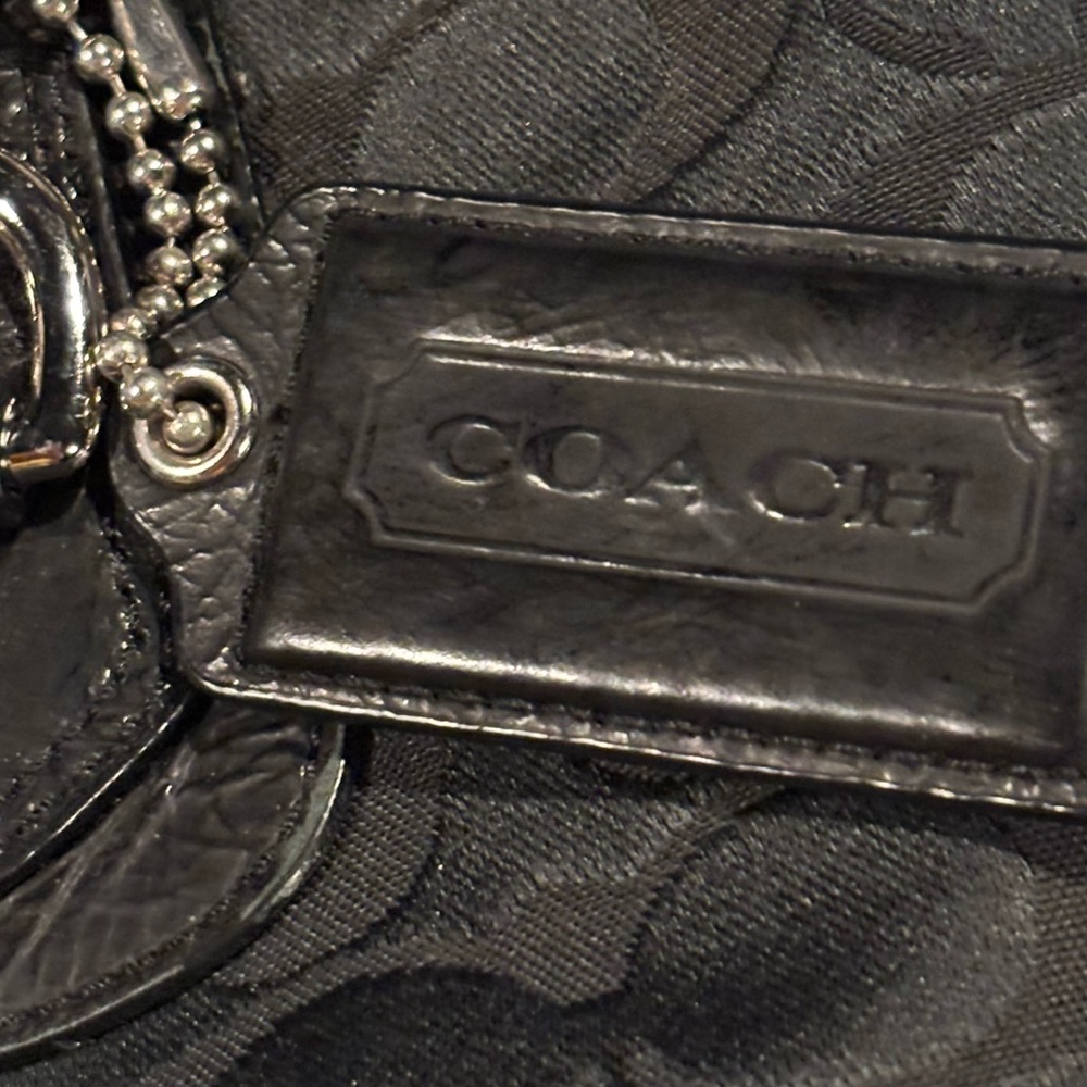 SALE: Authentic Coach Black Leather Purse, 13x10 - Picture 7 of 7